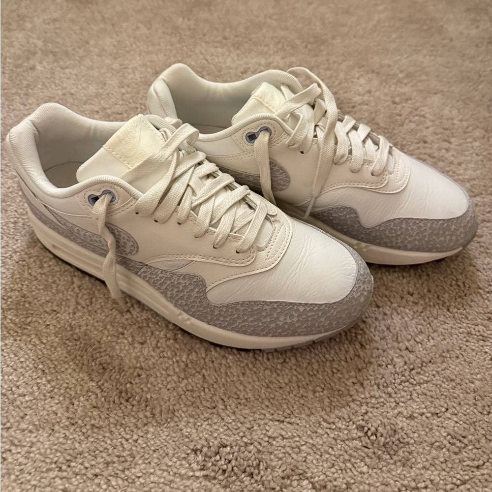 Nike Air Max 87 Safari White and Gray Sneakers with Air Max Cushioning